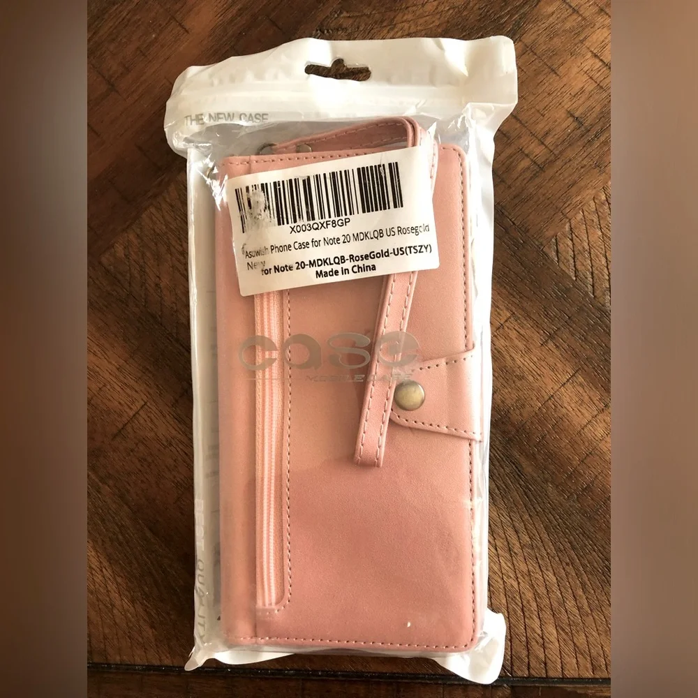 NWT Asuwish Phone Case for Note 20 MDKLQB. Rose Gold